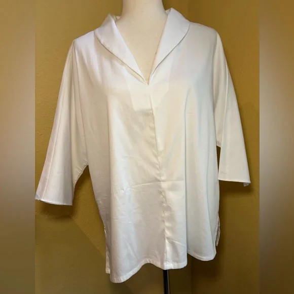 Ming Wang Classic White Women's Tunic. Large - Picture 1 of 6